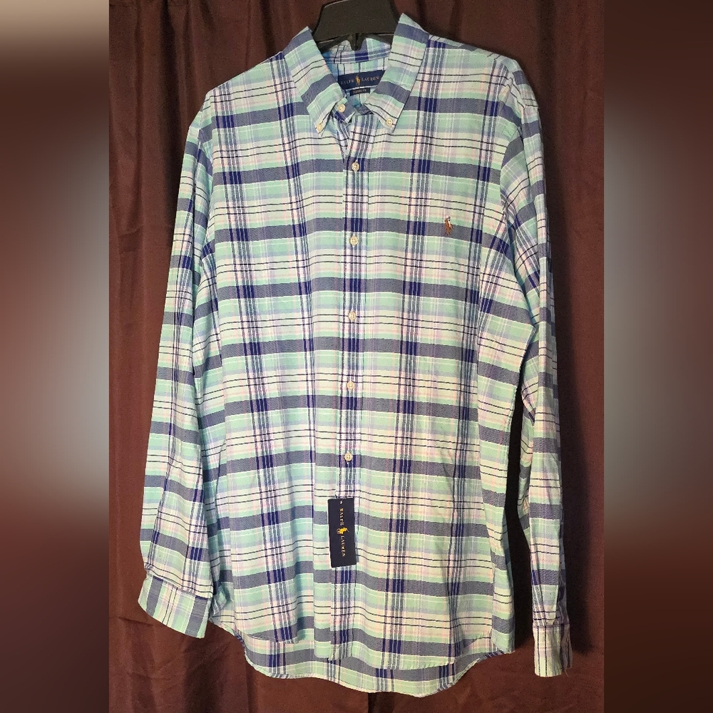 Ralph Lauren Men's Blue Plaid Shirt